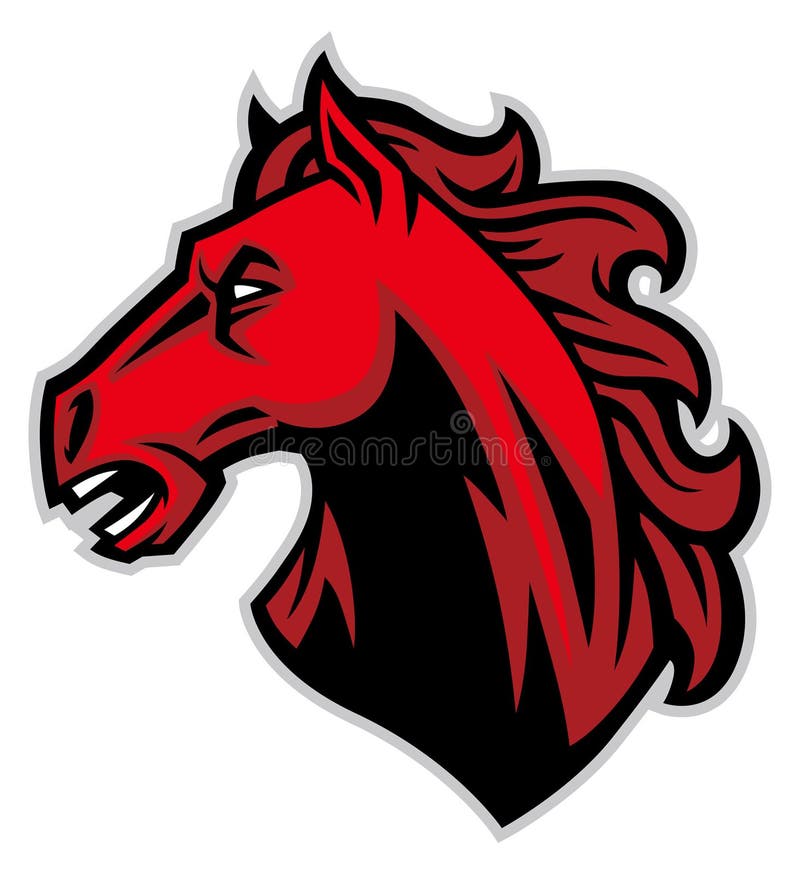 Mascotte principale de mustang illustration libre de droits Mascotte principale de mustang illustration libre de droits