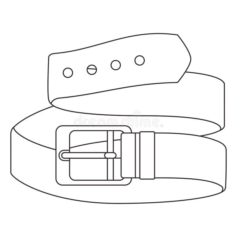 Masculine Elegant Belt Icon Stock Vector Illustration of metallic