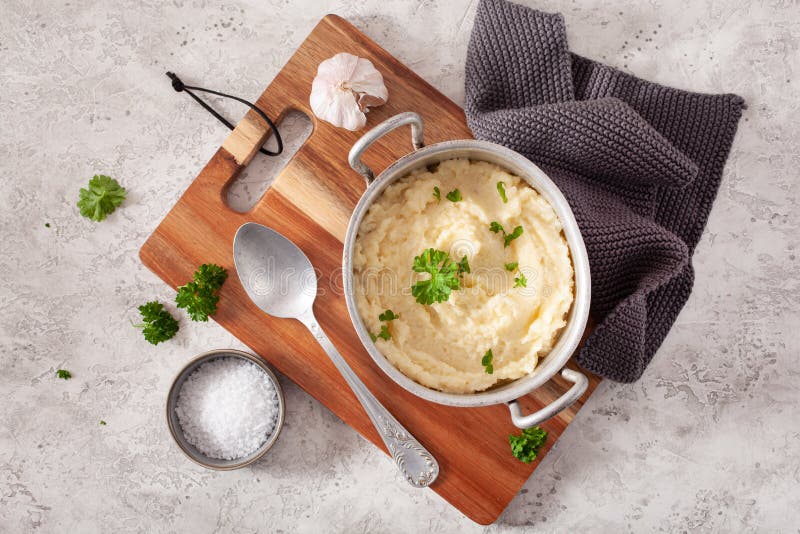 Mashed Cauliflower with Butter. Ketogenic Paleo Diet Side Dish Stock