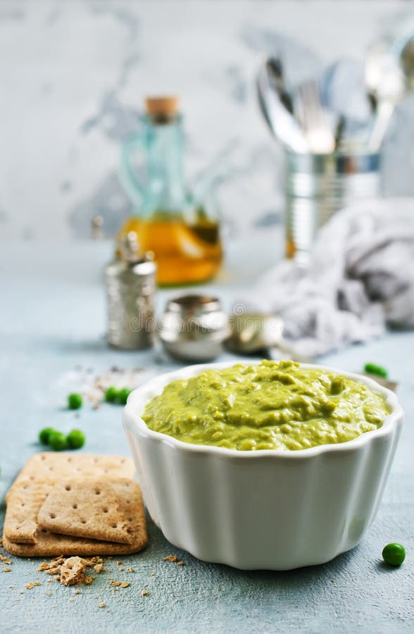 Mashed green peas stock photography Mashed green peas stock photography
