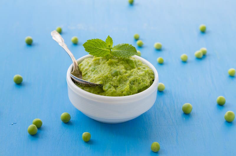 Mashed green peas stock photo Mashed green peas stock photo