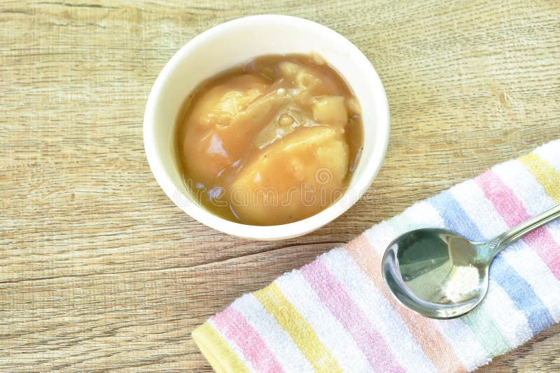 Mashed Potato Dressing Gravy Sauce and Silver Spoon on Cloth Stock Photo Image of close