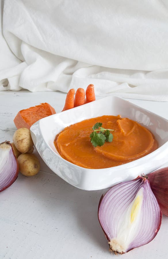 Mashed Potatoes with Onions Carrots and Pumpkin Stock Photo Image of