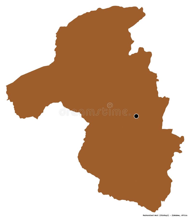 Mashonaland West, province of Zimbabwe, on white. Pattern. Shape of Mashonaland West, province of Zimbabwe, with its capital isolated on white background royalty free illustration Mashonaland West, province of Zimbabwe, on white. Pattern. Shape of Mashonaland West, province of Zimbabwe, with its capital isolated on white background royalty free illustration