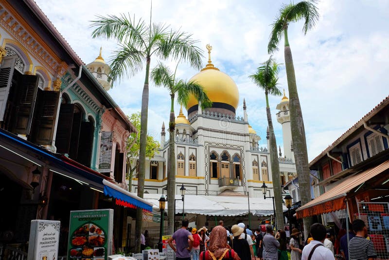 Masjid Sultan Singapore fotografering för bildbyråer Masjid Sultan Singapore fotografering för bildbyråer