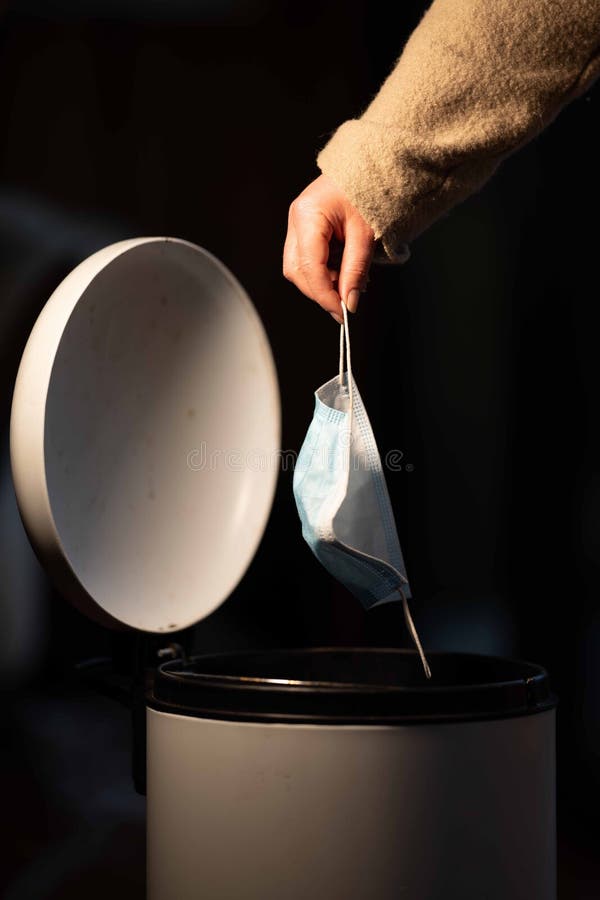 Mask in Bin, Rubbish, Garbage and Trash Stock Image Image of corvid, female 235221009