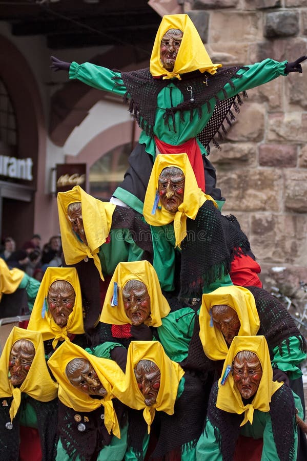 Mask Parade in Freiburg, Germany Editorial Stock Image Image of