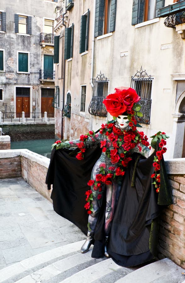 The mask in roses