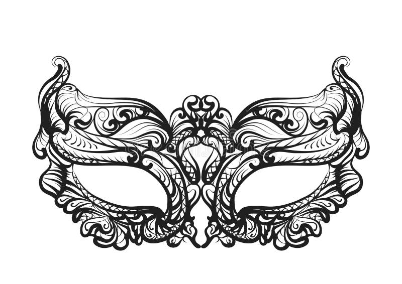 Mask silhouette stock vector. Illustration of silhouette 71317856