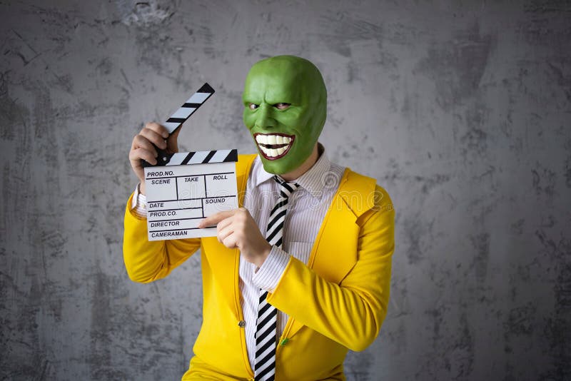 Mask Yellow Suit, Green Mask, As in the Movie, Shooting a Movie ...