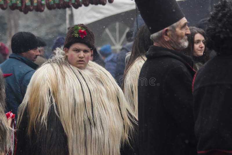 Maskaradowy festiwal Kukerlandia w Yambol, Bułgaria fotografia stock Maskaradowy festiwal Kukerlandia w Yambol, Bułgaria fotografia stock