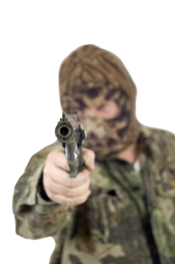 Masked gunman