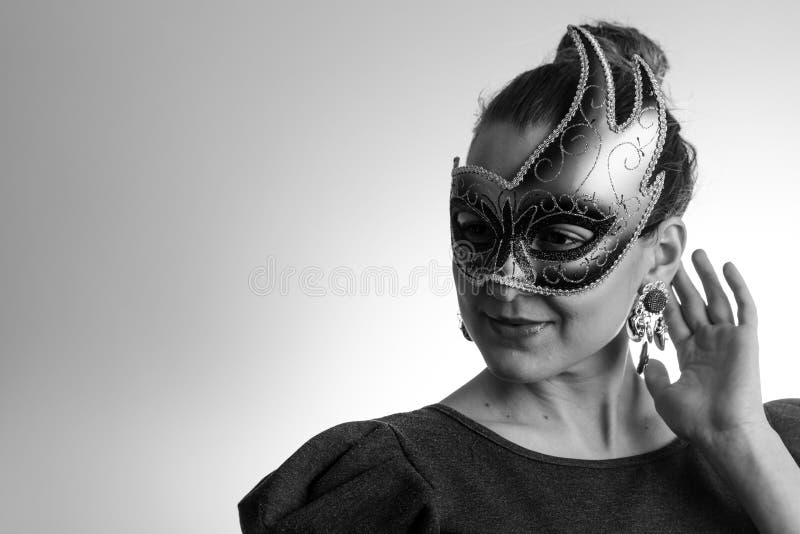 Masked woman stock photo. Image of shiny, style, classical 29502184