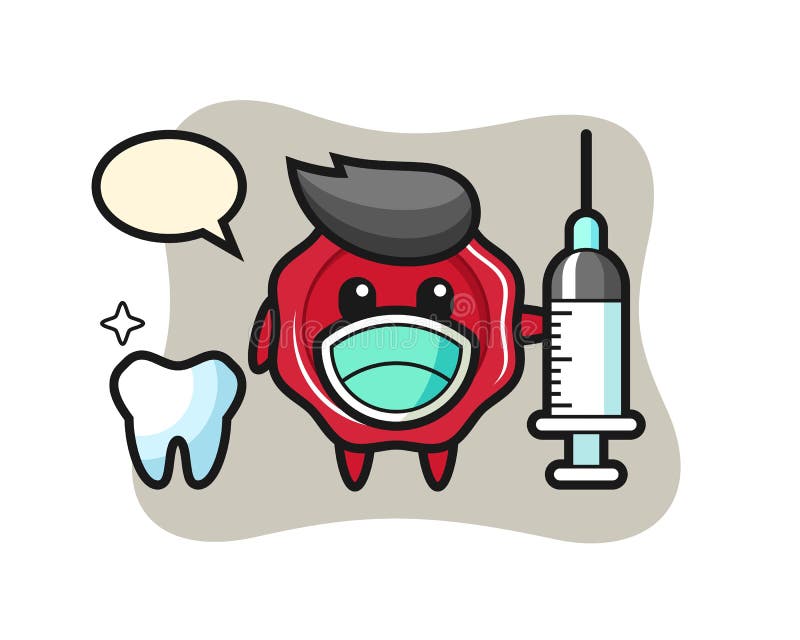 Maskotki wosku uszczelniającego jako dentysta royalty ilustracja