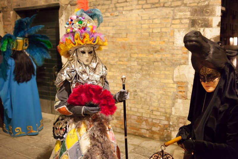 Masks on Venetian carnival, Venice, Italy