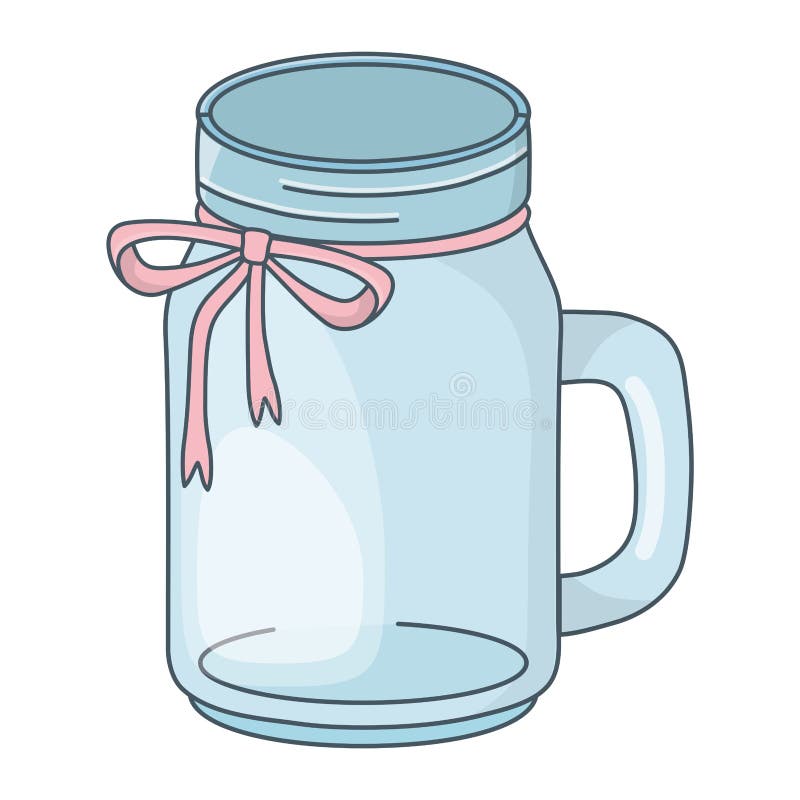 Mason jar bottle cartoon stock vector. Illustration of symbol - 145834502