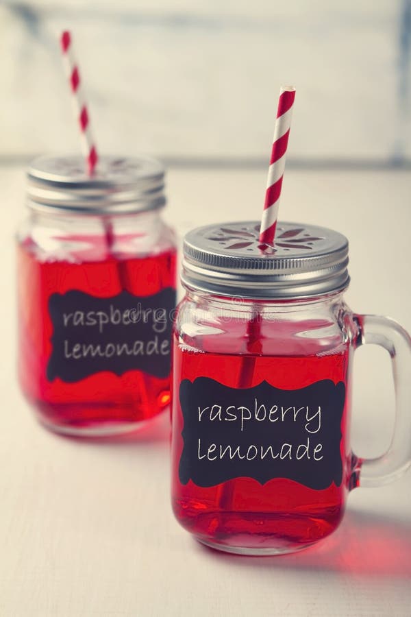 Mason Jar lemonade party drinks stock photo