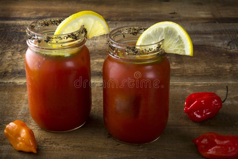 Mason Jar Marys ensanglanté photo stock Mason Jar Marys ensanglanté photo stock