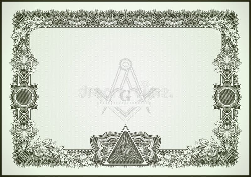 Masonic symbols on a blank letterhead for creating documents.