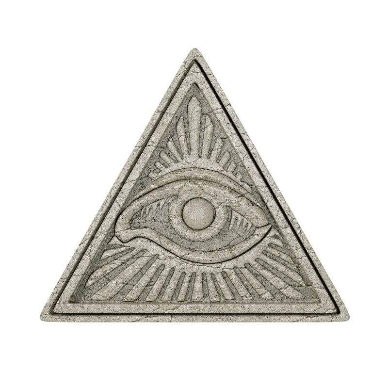 Masonic концепция символа Полностью видя глаз внутри треугольника пирамиды иллюстрация штока Masonic концепция символа Полностью видя глаз внутри треугольника пирамиды иллюстрация штока