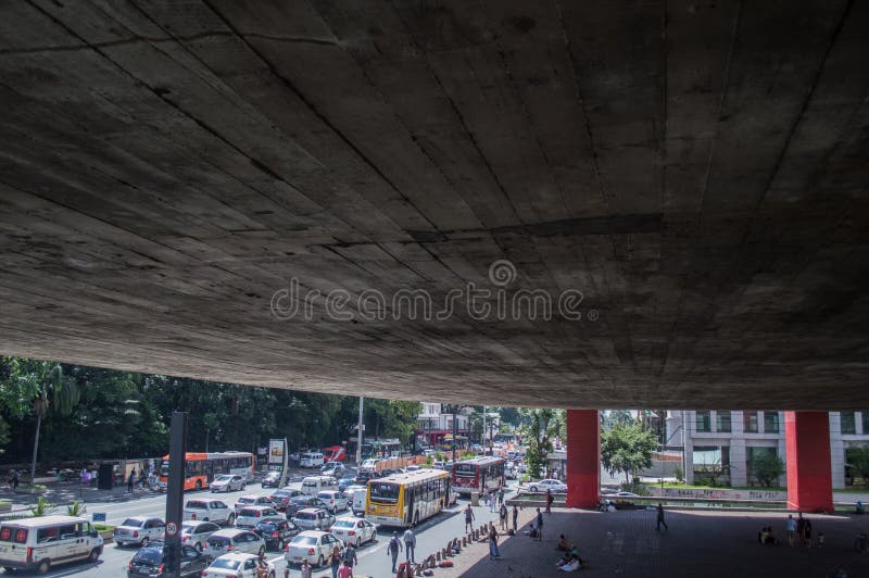 Masp en Sao Paulo fotos de archivo Masp en Sao Paulo fotos de archivo