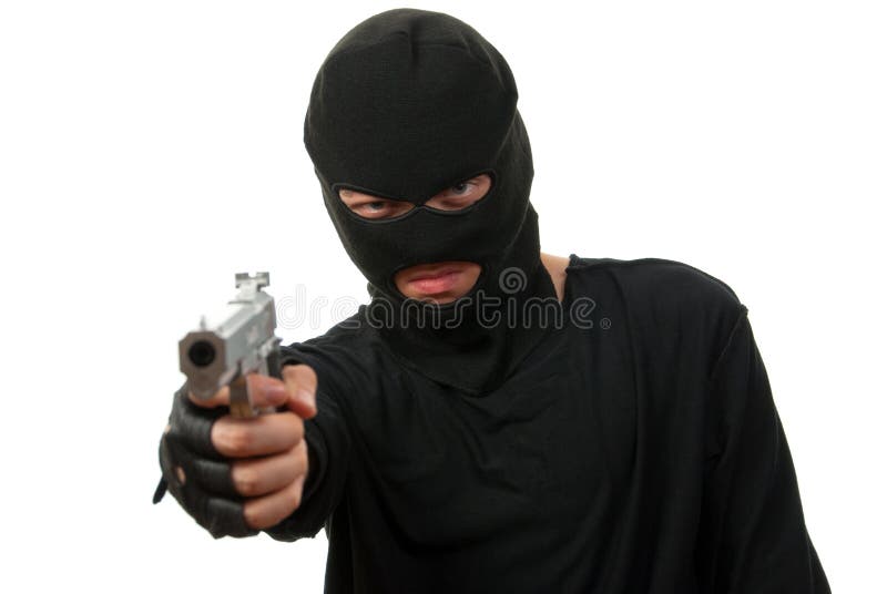 Masque criminel noir image stock