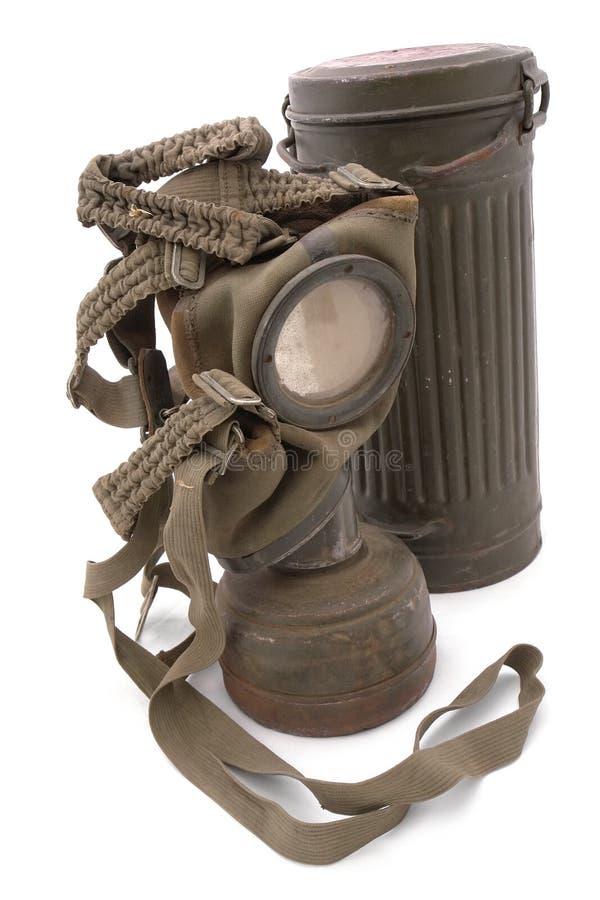 Masque De Gaz Allemand Avec Le Cas. Photo stock Image du chemical