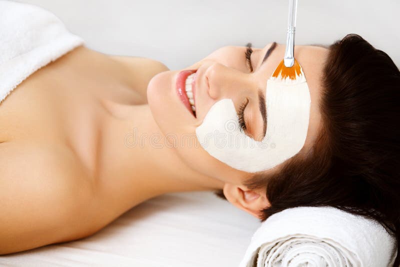 Spa Mask. Woman in Spa Salon. Face Mask. Facial Clay Mask. Treatment. Spa Mask. Woman in Spa Salon. Face Mask. Facial Clay Mask. Treatment