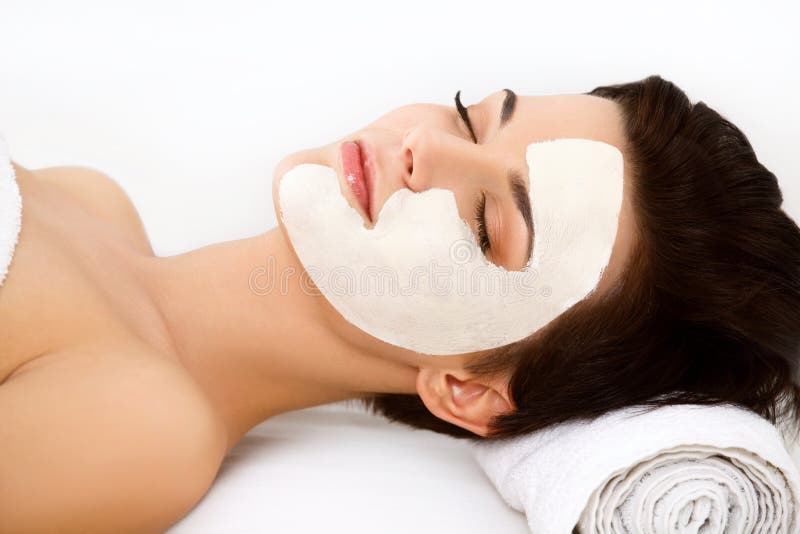 Spa Mask. Woman in Spa Salon. Face Mask. Facial Clay Mask. Treatment. Spa Mask. Woman in Spa Salon. Face Mask. Facial Clay Mask. Treatment