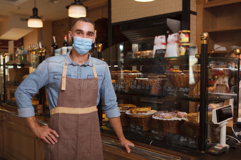 Masque protecteur du port de boulanger mâle à sa boutique