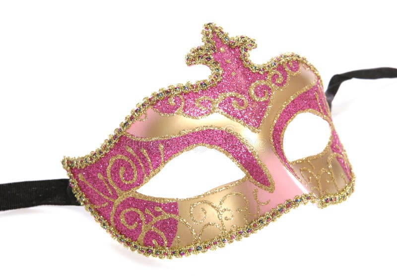 Masquerade mask studio cutout on white background. Masquerade mask studio cutout on white background