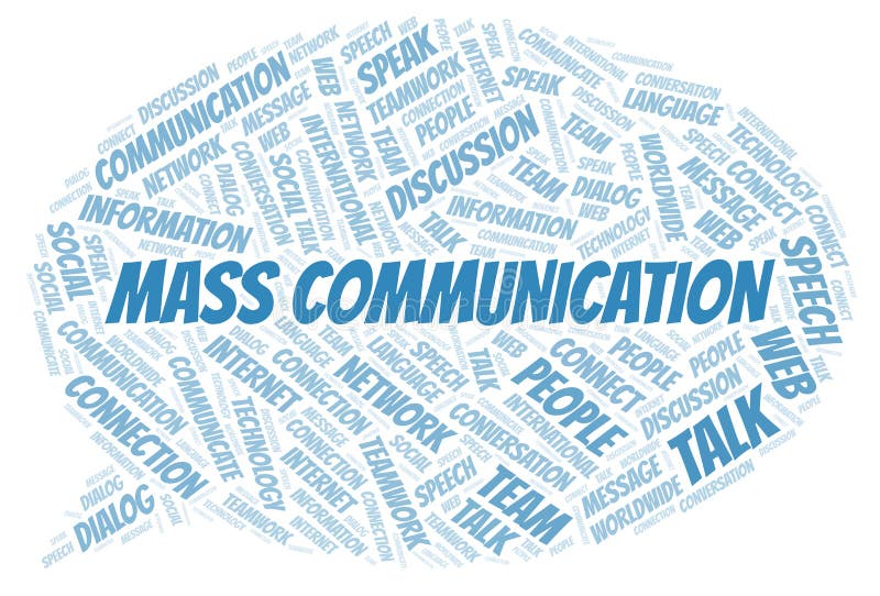 Mass Communication word cloud stock illustration