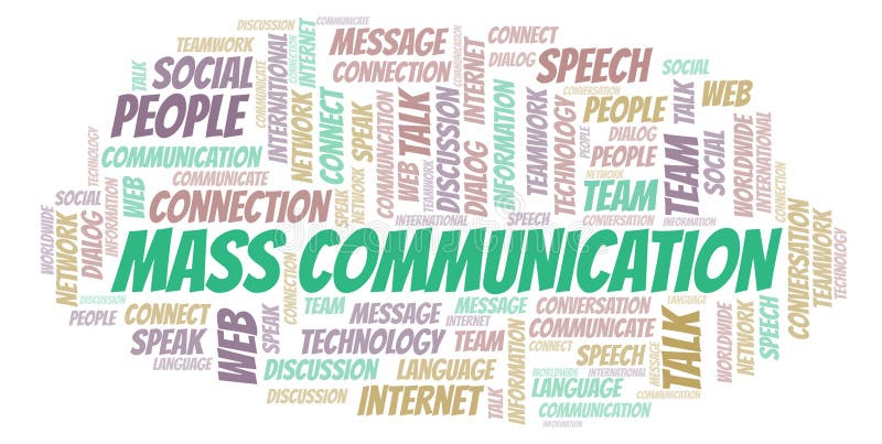 Mass Communication word cloud stock illustration