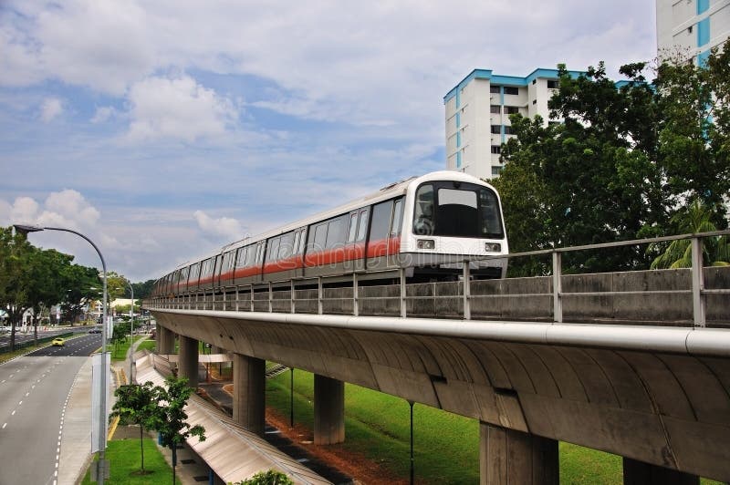Mass Rapid Transit - Singapore MRT Train royalty free stock photos
