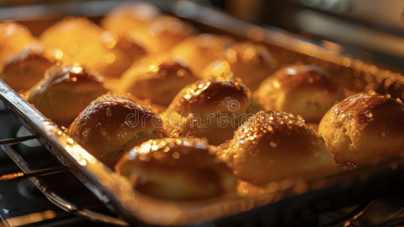 The dough resting in a greased baking pan ready to be p into the oven to bake into a warm golden brown crust. AI generated. The dough resting in a greased baking pan ready to be p into the oven to bake into a warm golden brown crust. AI generated