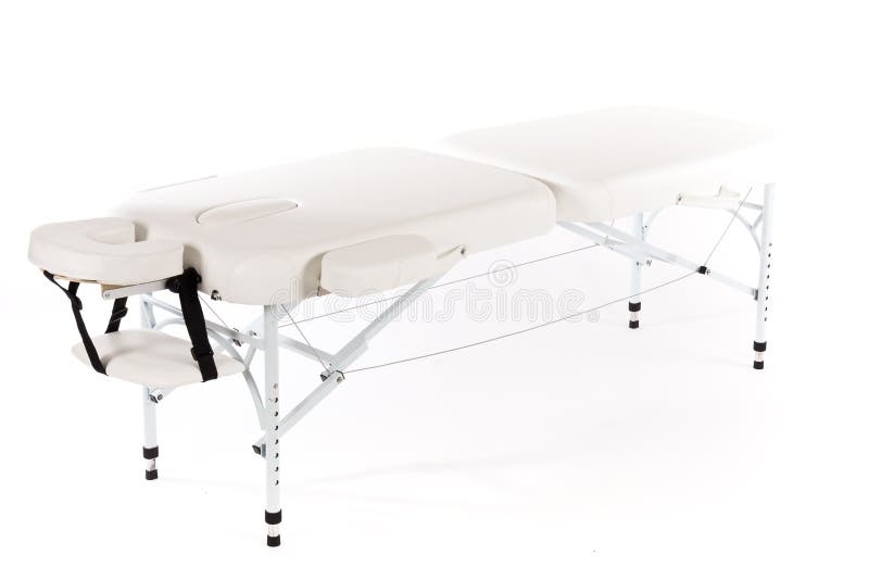 Massage bed table stock photo. Image of towel, magnifying 79690906