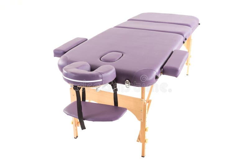 Massage Bed on the White Background Stock Image Image of table
