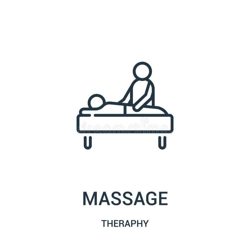 massage icon vector from theraphy collection. Thin line massage outline icon vector illustration