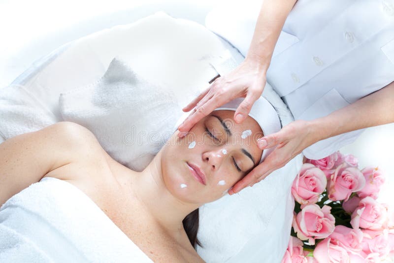 Massage Spa. Facial Treatment. Stock Photo Image of relaxation