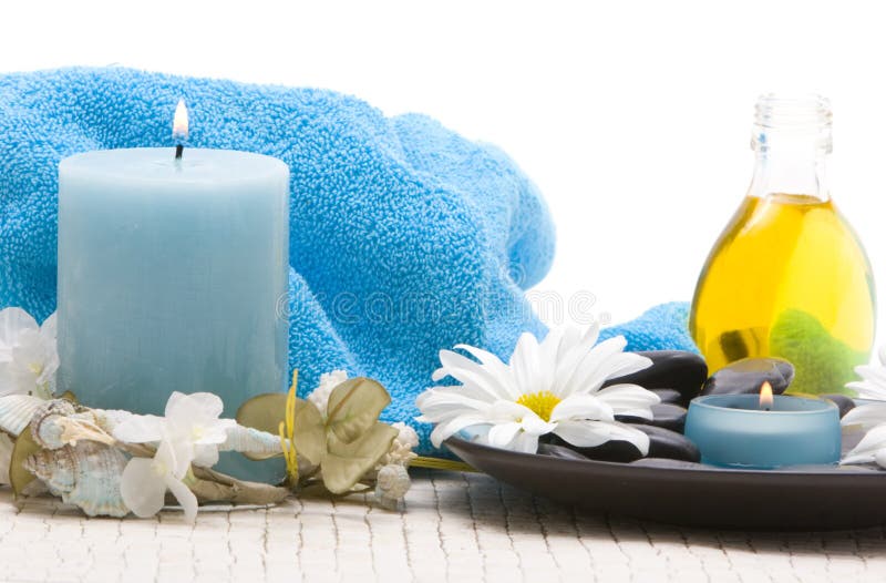 Massage Oil, Stones and Bamboo Stock Photo Image of hygiene, health