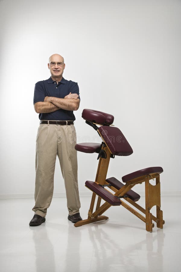 Massage Therapist And Chair Stock Image Image Of Shot Massage 2431329