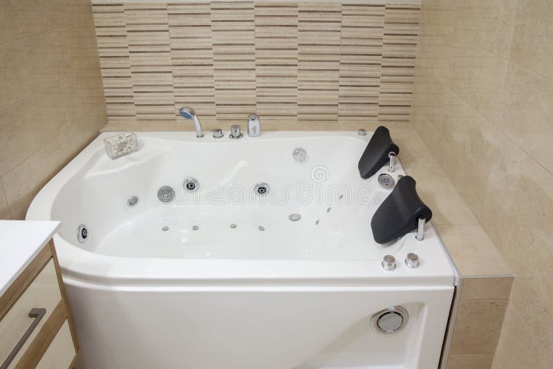 Massage Tub in the Bathroom Stock Image Image of modern, fresh 159687953