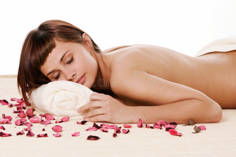 Massagem de pedra quente imagem de stock Massagem de pedra quente imagem de stock