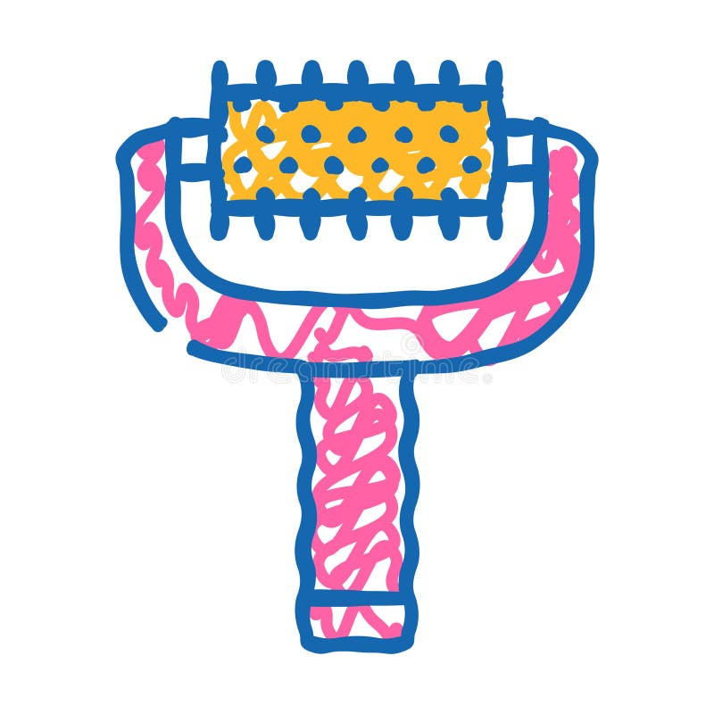 Massager tool flat icon doodle illustration vector illustration