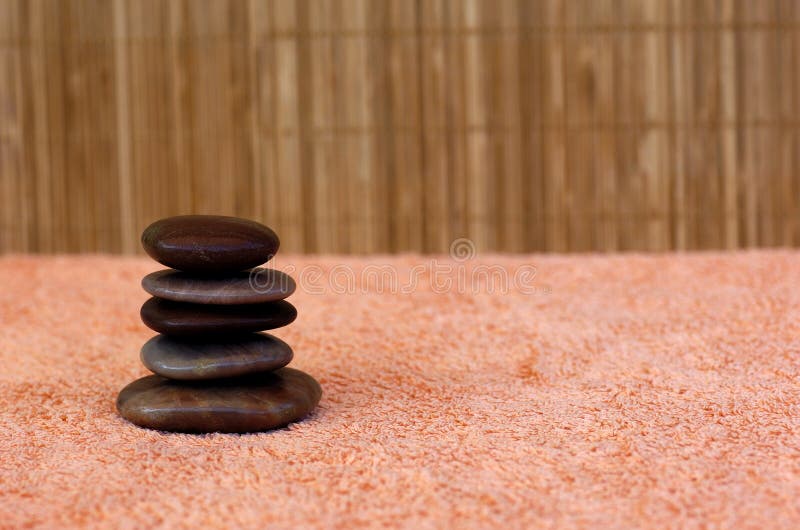 Polished Wet Massage Stones Cairn On Vintage Wood Stock Image Image Of Pile Cairn 36960879
