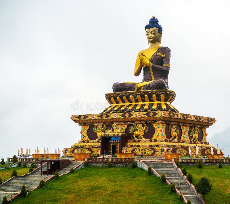 Massive Bronze Statue Of Buddha In Sikkim, India Stock Image Image of asia, spirituality 40488433