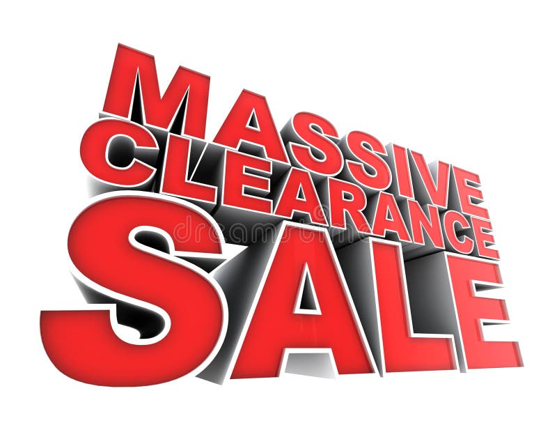 Massive Clearance Sale stock  illustration Illustration of 