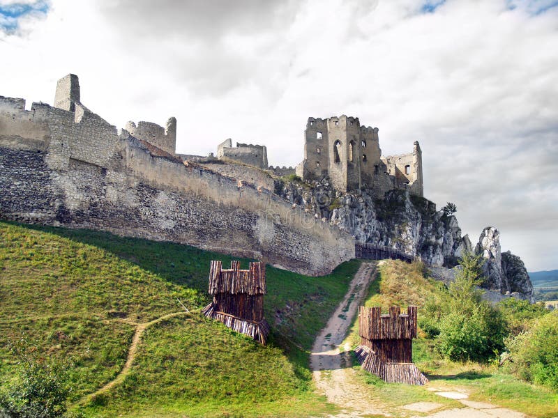 Massive fortification of The Castle of Beckov