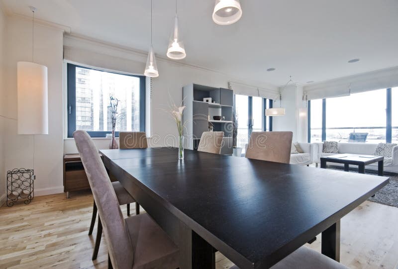 Massive Living Room with Chunky White Sofas Stock Photo Image of