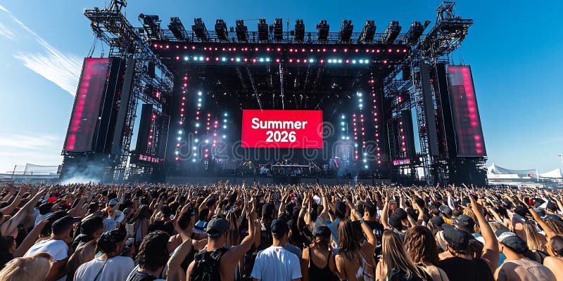 Vibrant concert stage at the 2026 Flower and Garden Festival